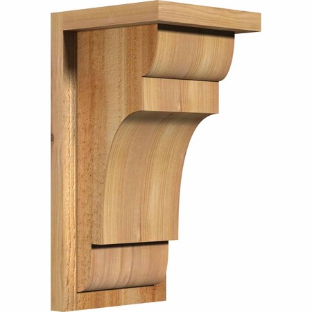 Ekena Millwork New Brighton Rough Sawn Corbel w/Backplate, Western Red Cedar, 8"W x 8"D x 16"H COR08X08X16NEB01RWR